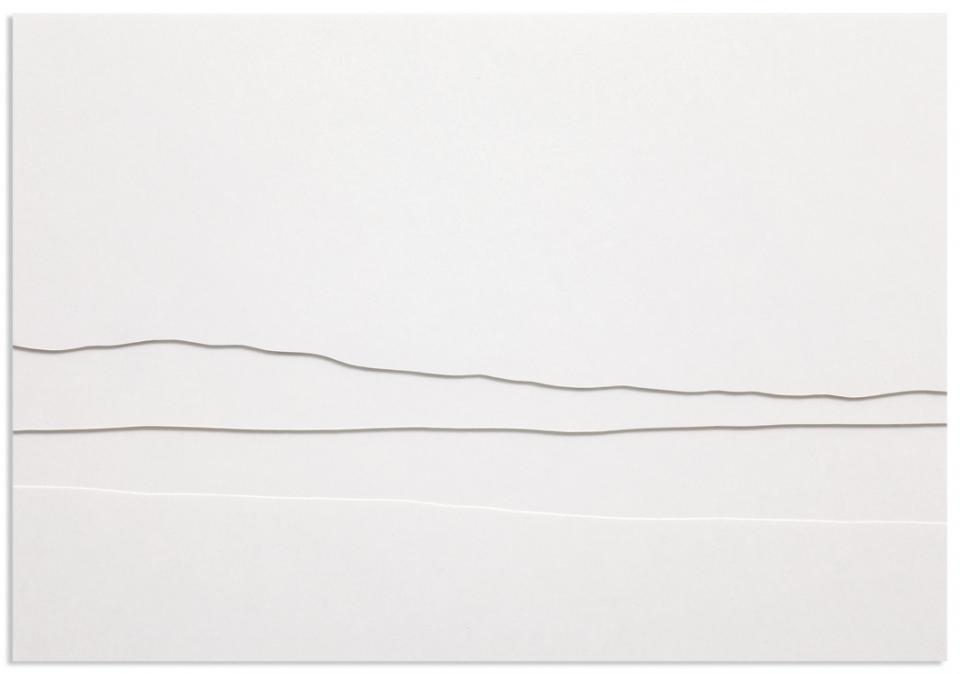 ohne Titel, 2014,Papier auf Karton,10,4 x 14,5 cm