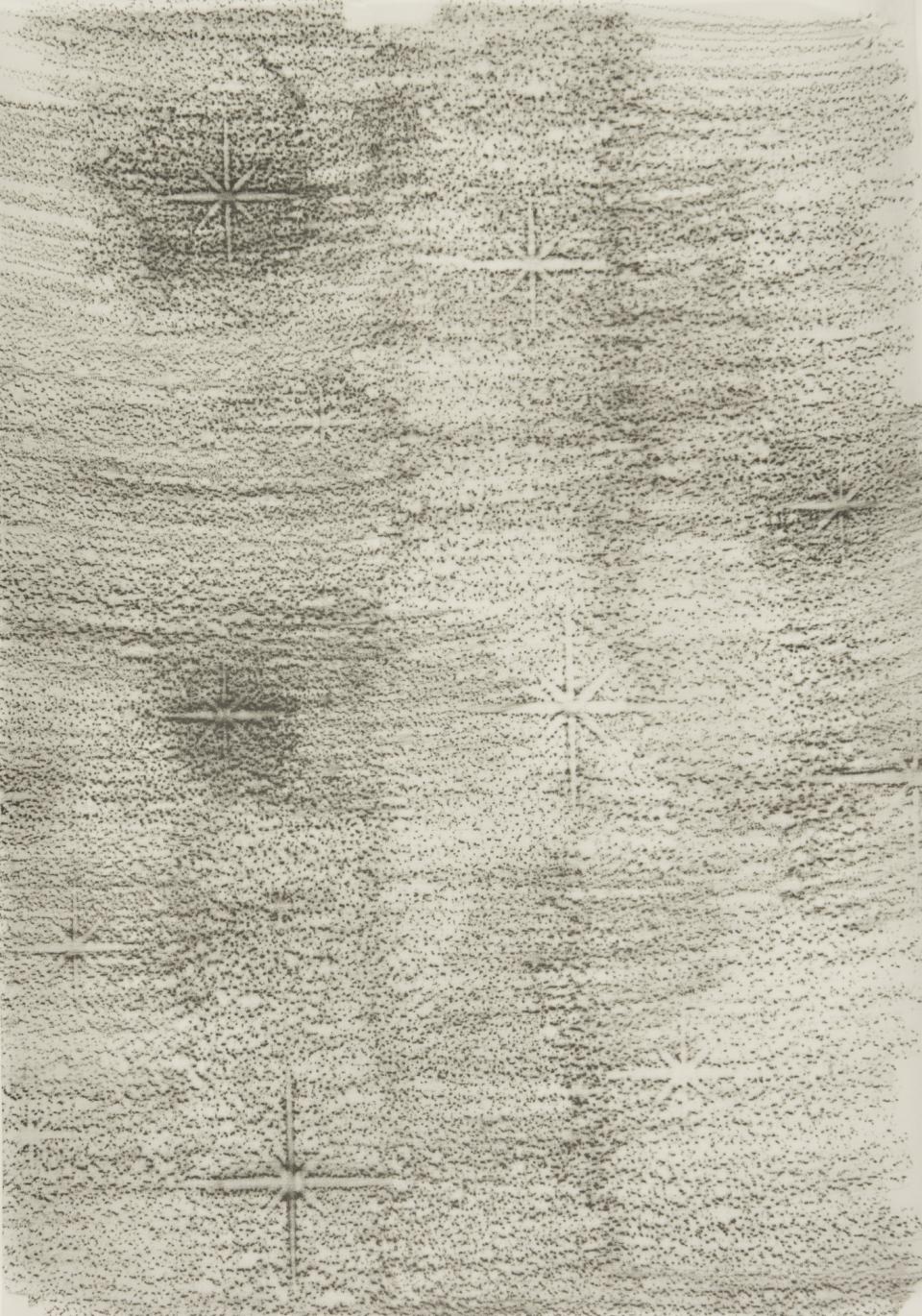 ohne Titel  , 2014,Bleistiftfrottage auf Architekturpapier,25 x 175 cm