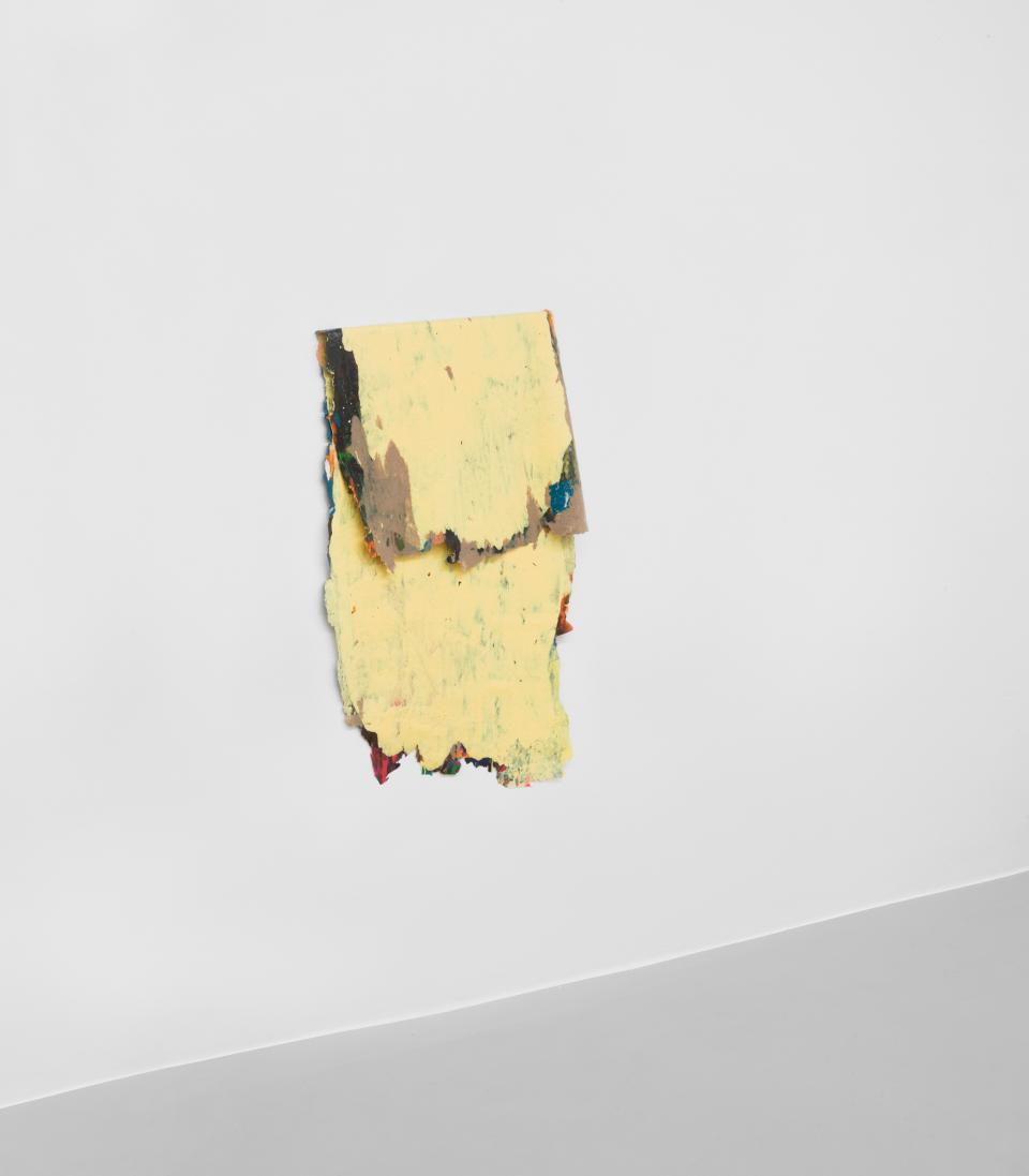 ohne Titel (120115), 2015,Acrylfarbe, Rundholz,117 x 90 cm