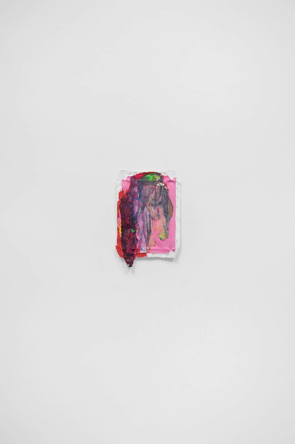 ohne Titel (050413), 2013,Acrylfarbe, Gewebe,42 x 28 cm, zweiseitig